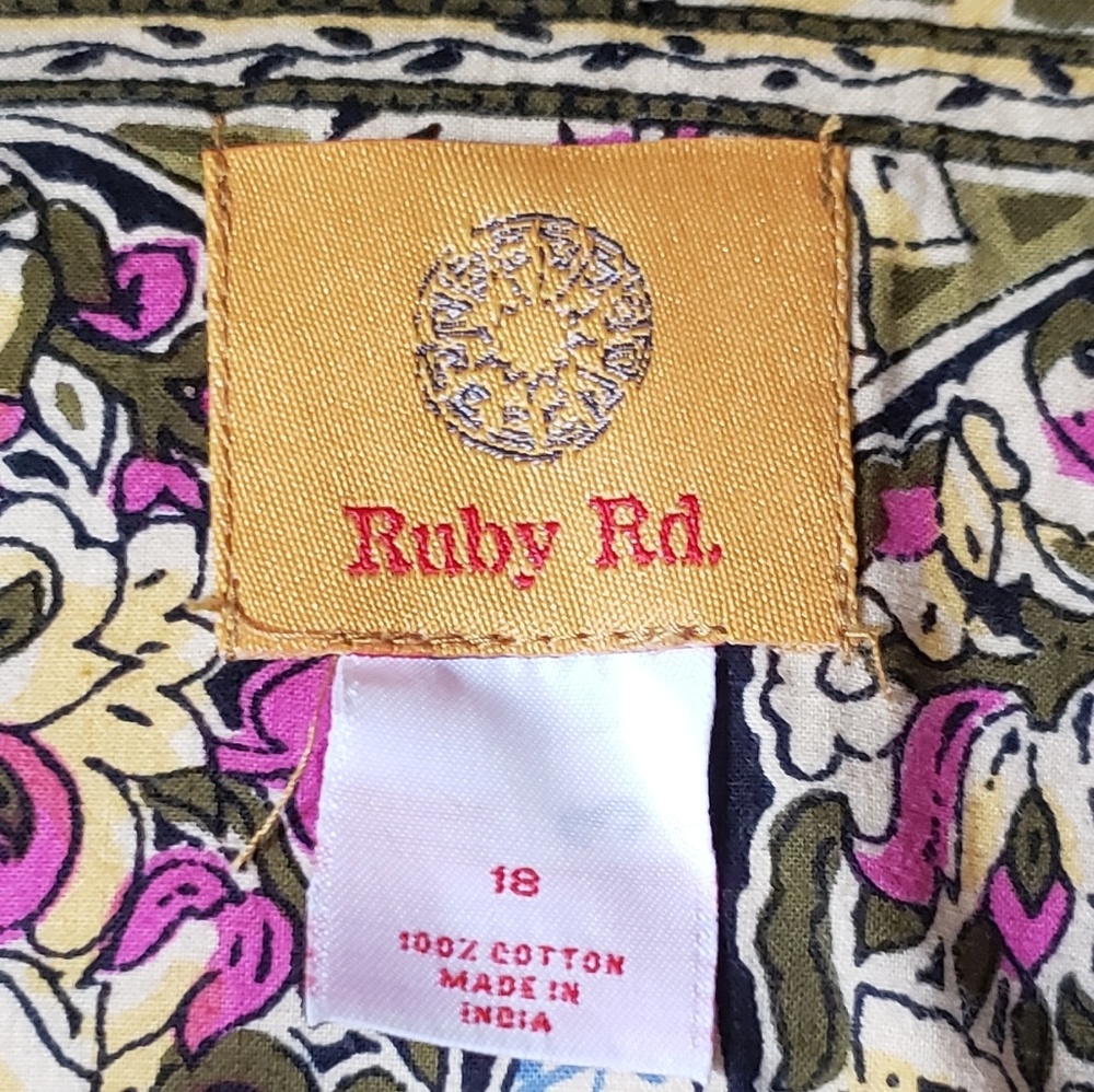 Ruby Road Mandarin Collar Button Front Tunic / Ja… - image 7